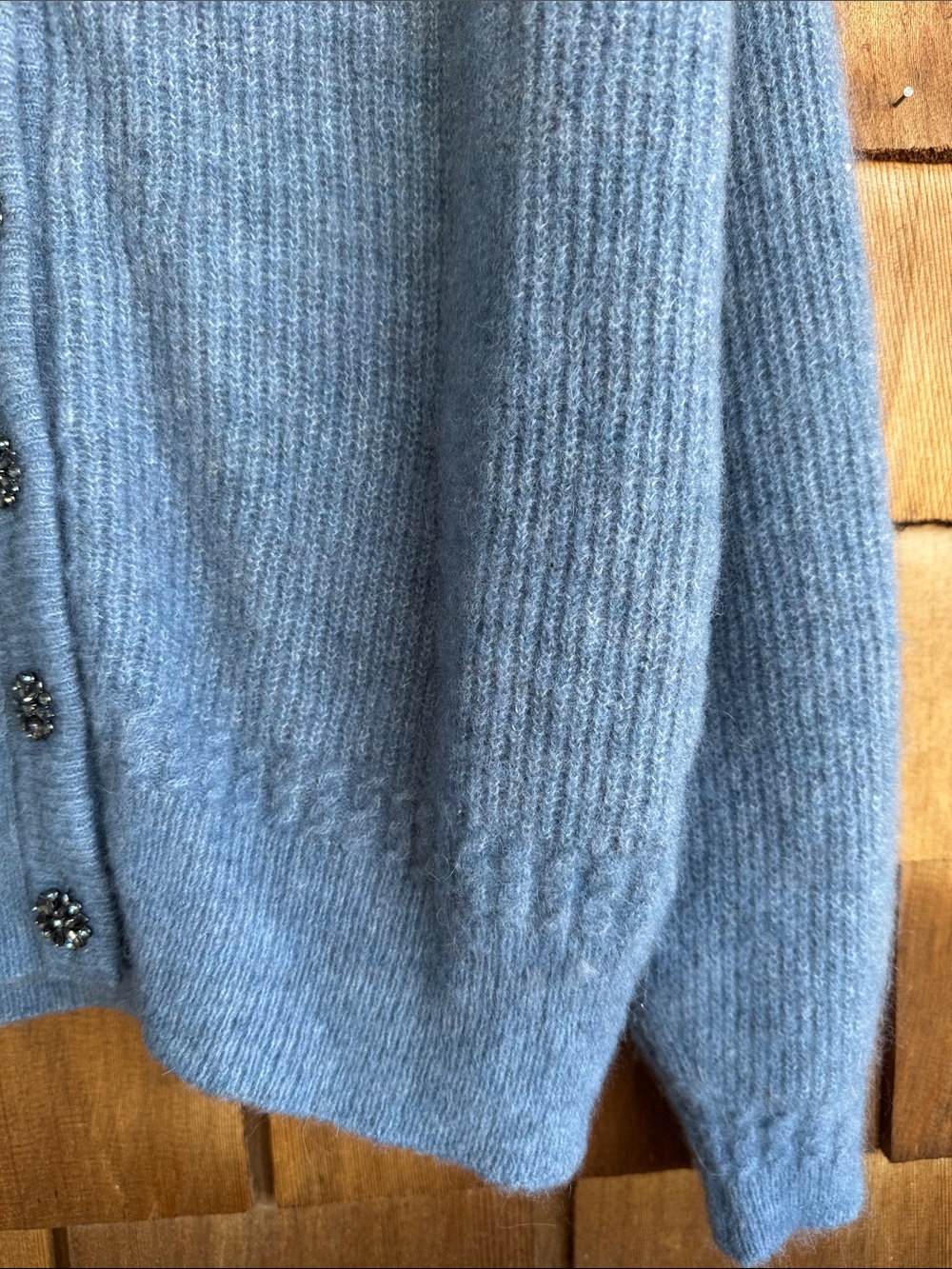 Sezane Light Blue Button-Up Knit Cardigan - Picture 4 of 8